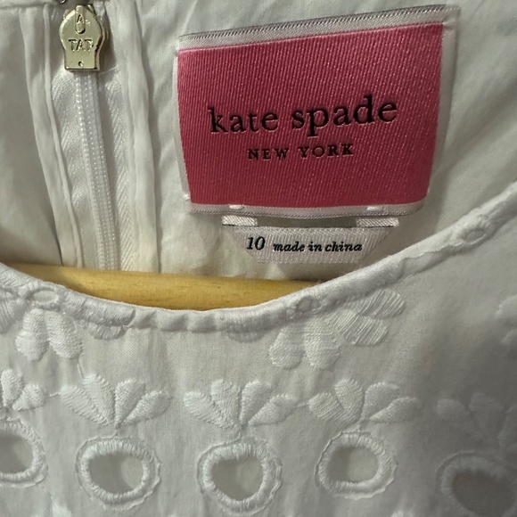 Kate Spade summer dress white eyelet size 10 - Picture 2 of 4